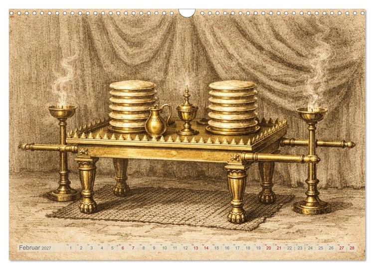 Produktbild: Die Ger&auml;te in der Stiftsh&uuml;tte - Bilder und hebr&auml;ische Begriffe (Wandkalender 2027 DIN A3 quer), CALVENDO Monatskalender