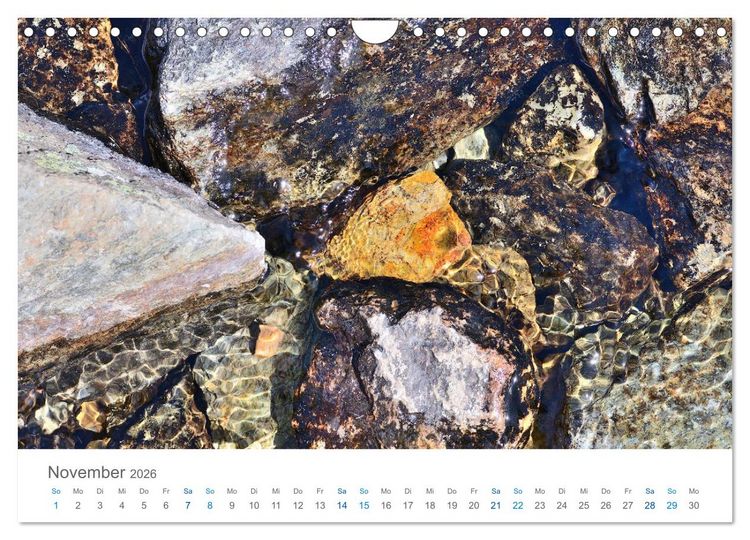 Produktbild: Die Natur als K&uuml;nstlerin - Sch&ouml;nheit der Steine (Wandkalender 2026 DIN A4 quer), CALVENDO Monatskalender