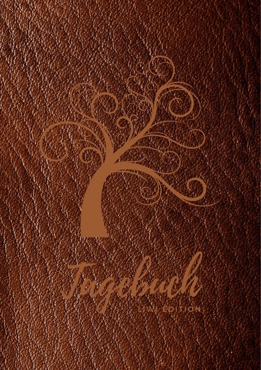 Produktbild: Tagebuch f&uuml;r M&auml;nner und Frauen - A5 liniert - 100 Seiten 90g/m&sup2; - Soft Cover Lebensbaum braun - Papier