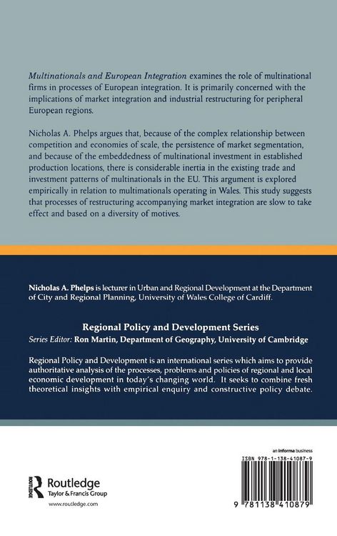 Produktbild: Multinationals and European Integration