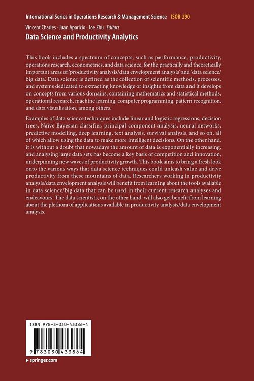Produktbild: Data Science and Productivity Analytics