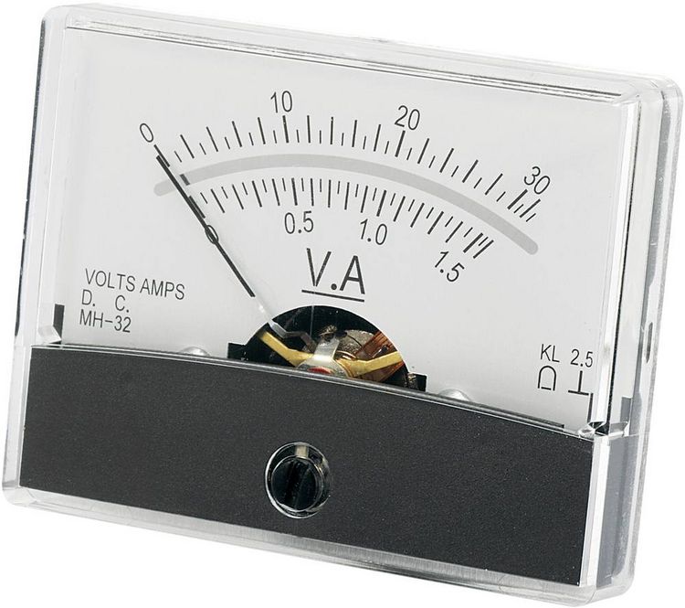 Produktbild: VOLTCRAFT AM-60X46/30V/1,5A/DC AM-60X46/30V/1,5A/DC Einbau-Messger&auml;t AM-60X46/30V/1,5A/DC 30 V/1.5 A Drehspule
