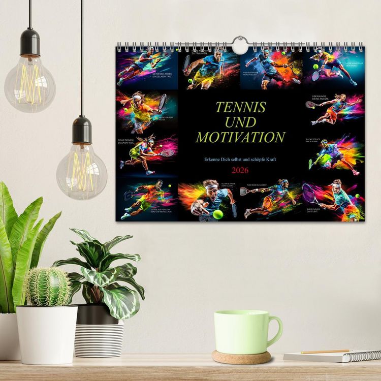 Produktbild: Tennis und Motivation (Wandkalender 2026 DIN A4 quer), CALVENDO Monatskalender
