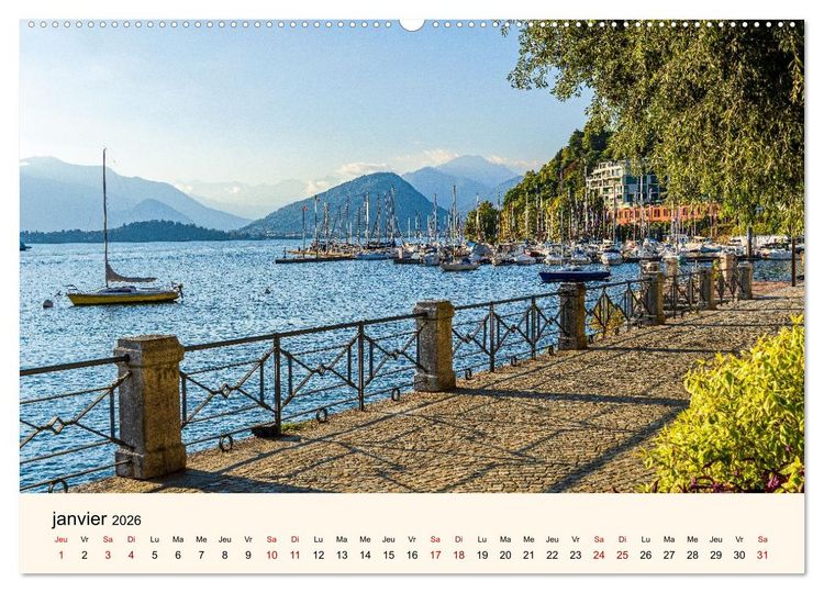 Produktbild: Coup d'&oelig;il sur le Lac Majeur (Calendrier mural 2026 DIN A2 vertical) calendrier de bureau