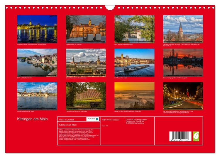 Produktbild: Kitzingen am Main (Wandkalender 2026 DIN A3 quer), CALVENDO Monatskalender