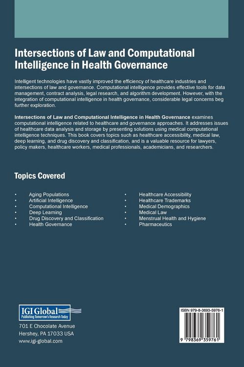 Produktbild: Intersections of Law and Computational Intelligence in Health Governance