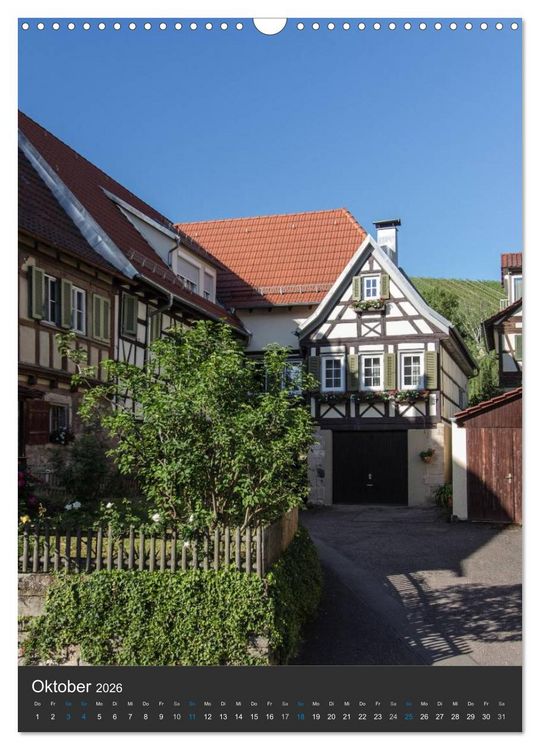 Produktbild: Str&uuml;mpfelbach - Fachwerkh&auml;user (Wandkalender 2026 DIN A3 hoch), CALVENDO Monatskalender