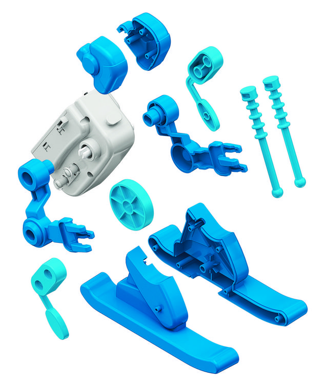 Produktbild: Experimentierset Galileo Action Roboter Skier blau/wei&szlig;