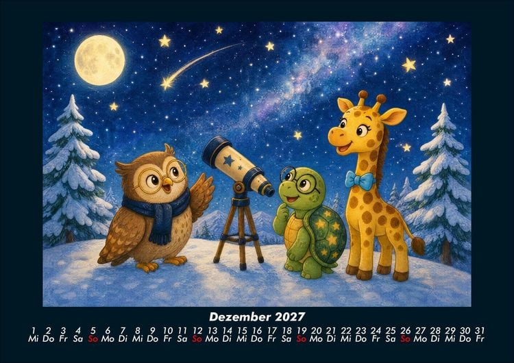 Produktbild: Kleine Astronomen 2027 Fotokalender DIN A4
