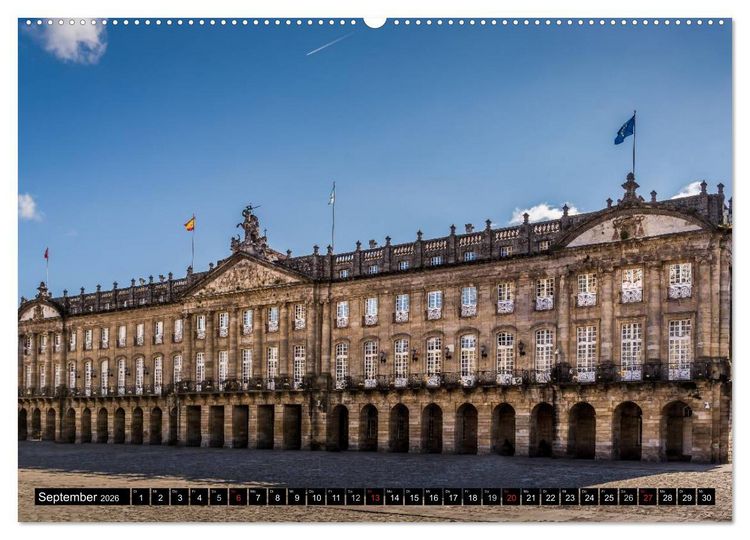 Produktbild: Santiago de Compostela - Ziel einer Pilgerreise (hochwertiger Premium Wandkalender 2026 DIN A2 quer), Kunstdruck in Hochglanz