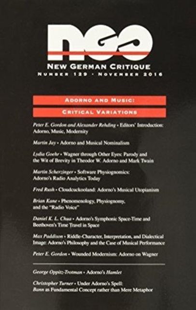 Produktbild: Adorno and Music