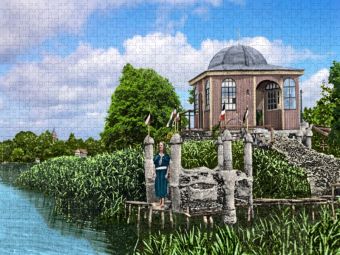 Produktbild: CALVENDO Puzzle Arendsee (Altmark) - Gustaf Nagel am Tempel des Seeufers um 1905 | 1000 Teile Lege-Gr&ouml;&szlig;e 64x48cm Foto-Puzzle f&uuml;r gl&uuml;ckliche Stunden