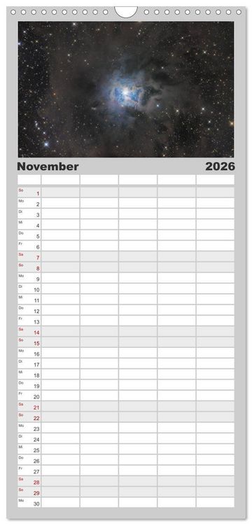 Produktbild: Familienplaner 2026 - Beeindruckendes Universum mit 5 Spalten (Wandkalender, 21 x 45 cm) CALVENDO