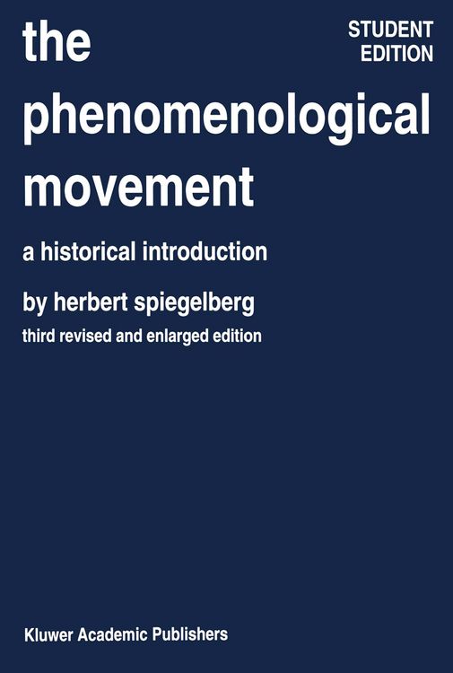 Produktbild: The Phenomenological Movement