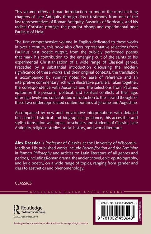 Produktbild: Selections from the Poems of Paulinus of Nola, including the Correspondence with Ausonius