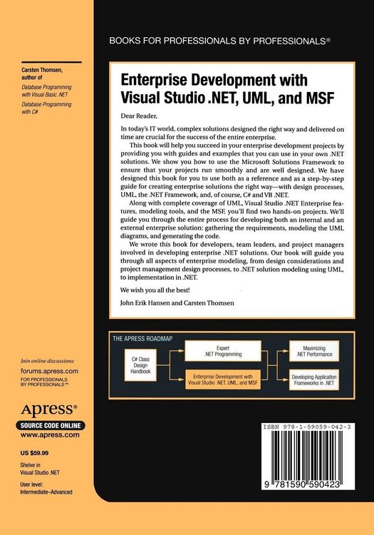 Produktbild: Enterprise Development with Visual Studio .NET, UML, and MSF