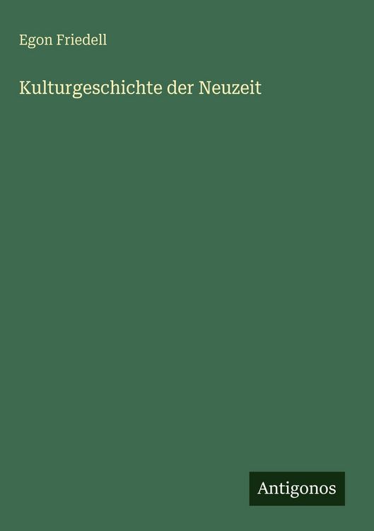 Produktbild: Kulturgeschichte der Neuzeit