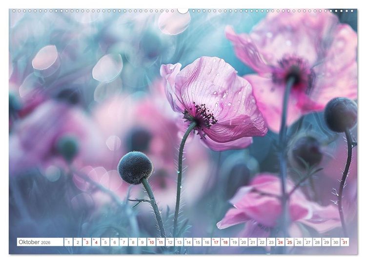 Produktbild: Bezaubernde Mohnblumen (hochwertiger Premium Wandkalender 2026 DIN A2 quer), Kunstdruck in Hochglanz