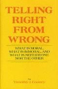 Produktbild: Cooney, T: Telling Right from Wrong