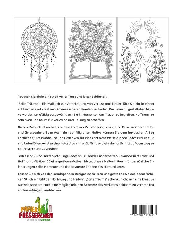 Produktbild: Stille Tr&auml;ume - Ein Malbuch zur Verarbeitung von Verlust und Trauer