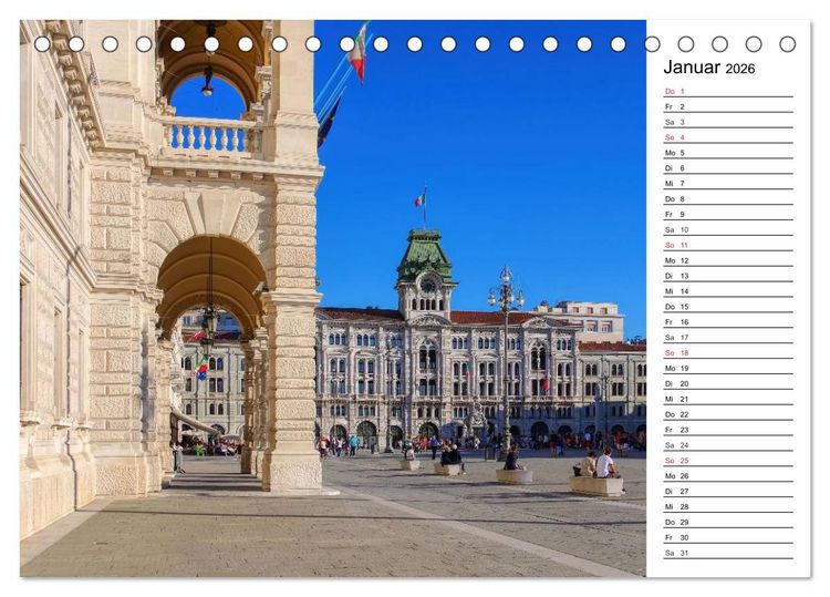 Produktbild: Triest - Habsburger Erbe und italienisches Flair (Tischkalender 2026 DIN A5 quer), CALVENDO Monatskalender