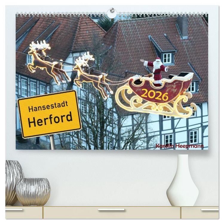 Produktbild: Hansestadt Herford (hochwertiger Premium Wandkalender 2026 DIN A2 quer), Kunstdruck in Hochglanz