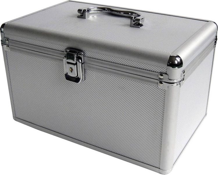 Produktbild: MediaRange CD Koffer 200 CDs/DVDs/Blu-rays Aluminium Silber 1 St. (B x H x T) 301 x 180 x 190 mm BOX75