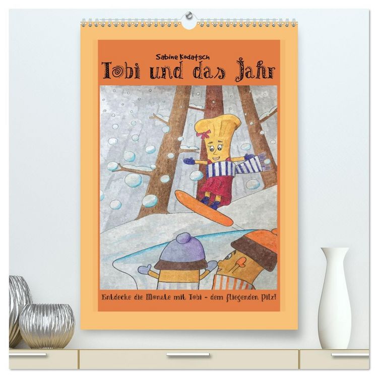 Produktbild: Tobi und das Jahr (hochwertiger Premium Wandkalender 2026 DIN A2 hoch), Kunstdruck in Hochglanz