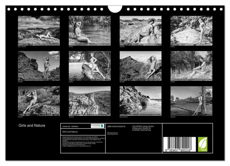 Produktbild: Girls and Nature (Wandkalender 2026 DIN A4 quer), CALVENDO Monatskalender