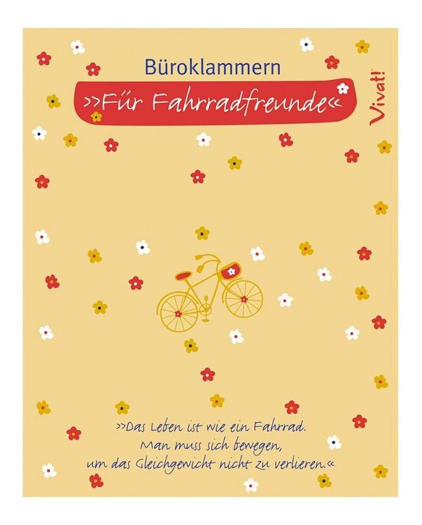 Produktbild: 4er-Set B&uuml;roklammern &raquo;Fahrradfreunde&laquo;