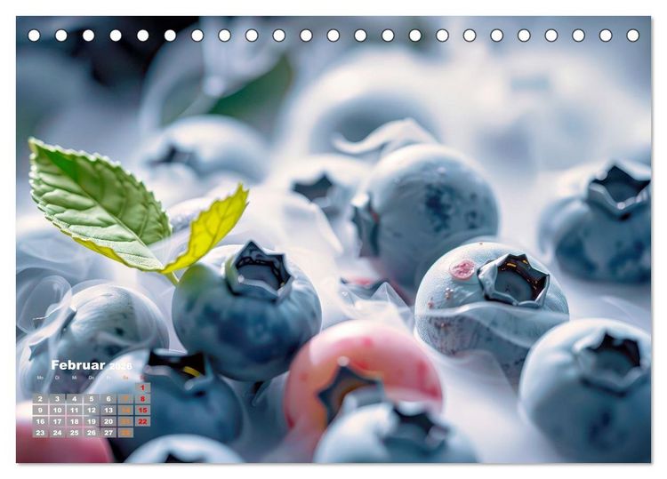 Produktbild: Superfood Blaubeeren und Erdbeeren (Tischkalender 2026 DIN A5 quer), CALVENDO Monatskalender