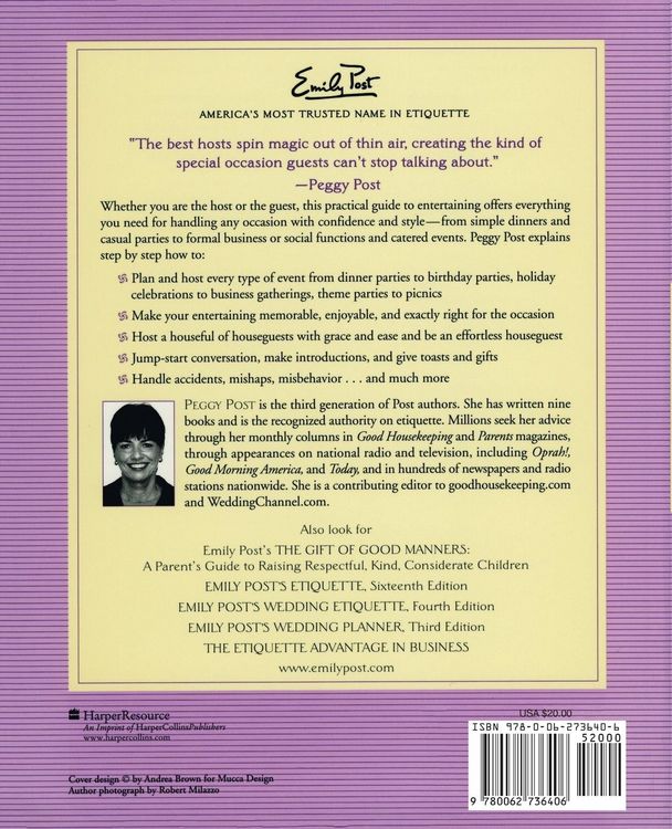 Produktbild: Emily Post's Entertaining
