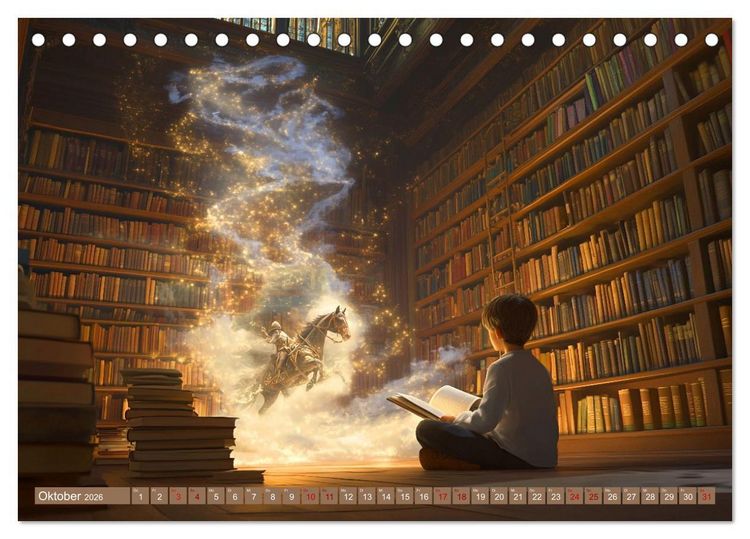 Produktbild: Lesen ist eine Reise durch Zeit und Raum (Tischkalender 2026 DIN A5 quer), CALVENDO Monatskalender