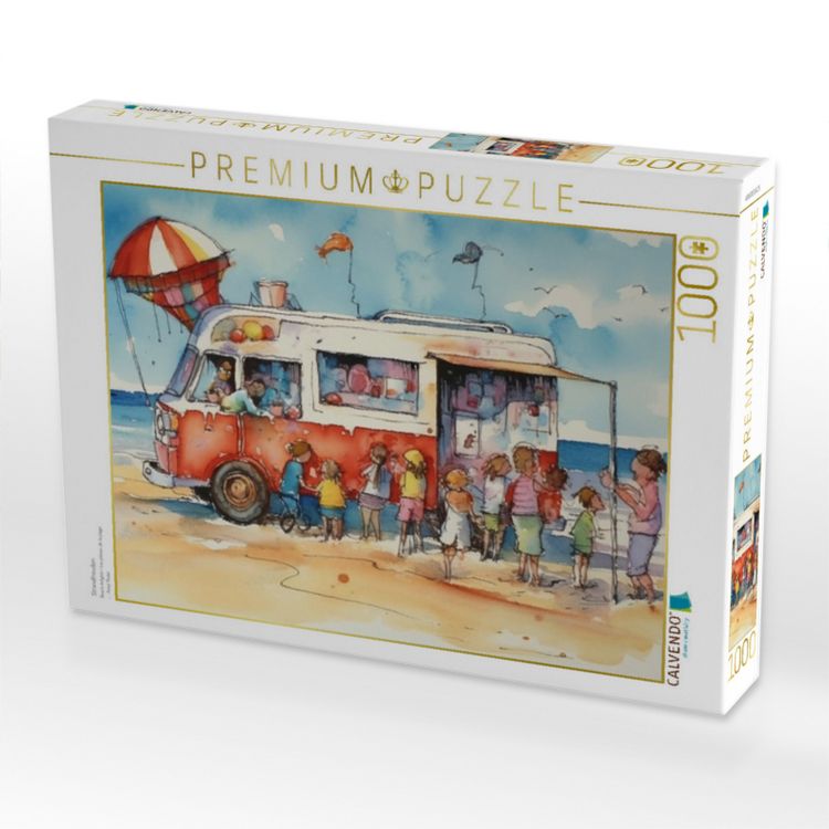 Produktbild: CALVENDO Puzzle Strandfreuden | 1000 Teile Lege-Gr&ouml;&szlig;e 64x48cm Foto-Puzzle f&uuml;r gl&uuml;ckliche Stunden