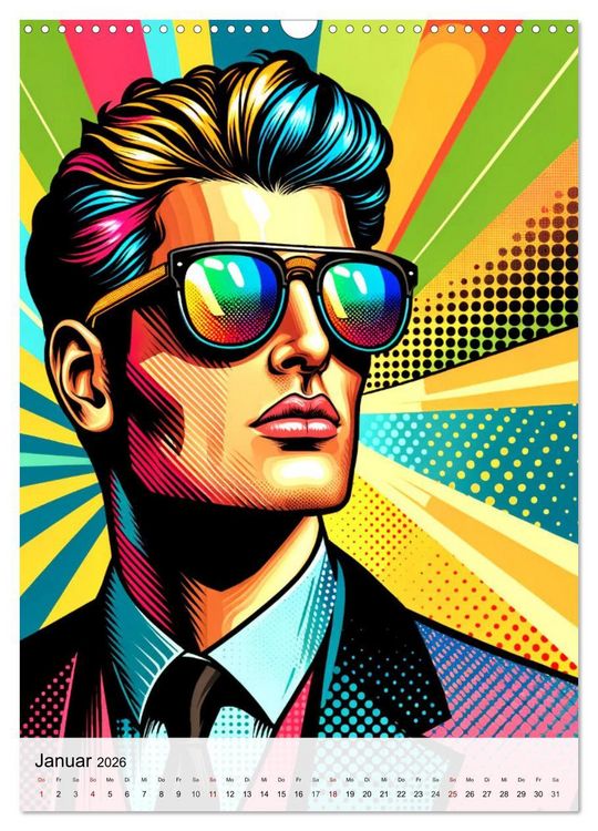 Produktbild: Pop Art - In der &Auml;ra der K&uuml;nstlichen Intelligenz (Wandkalender 2026 DIN A3 hoch), CALVENDO Monatskalender