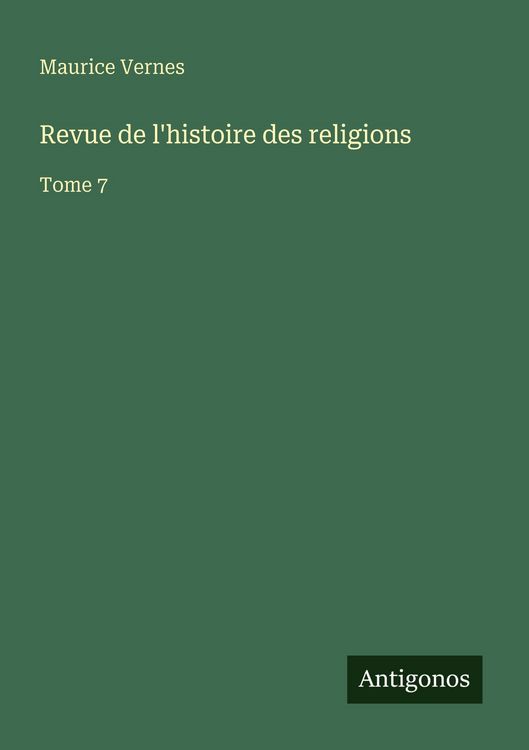 Produktbild: Revue de l'histoire des religions