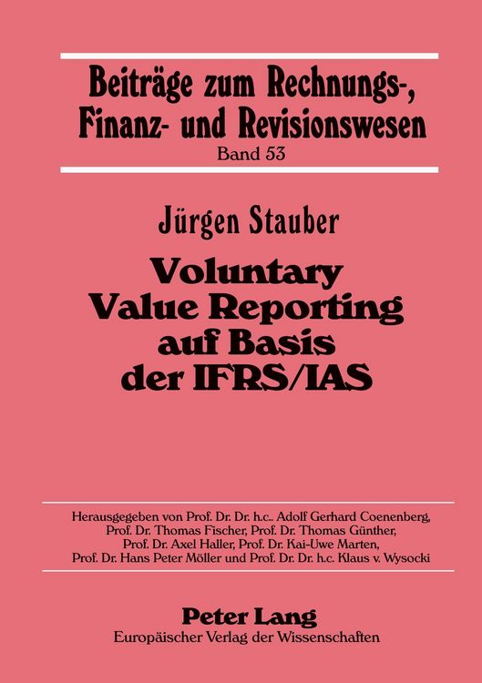 Produktbild: Voluntary Value Reporting auf Basis der IFRS/IAS
