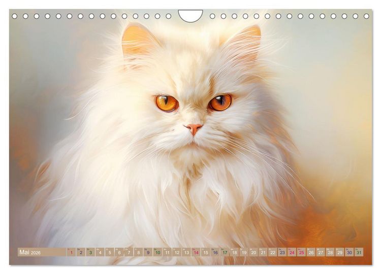 Produktbild: Katzen im Pastellstil (Wandkalender 2026 DIN A4 quer), CALVENDO Monatskalender