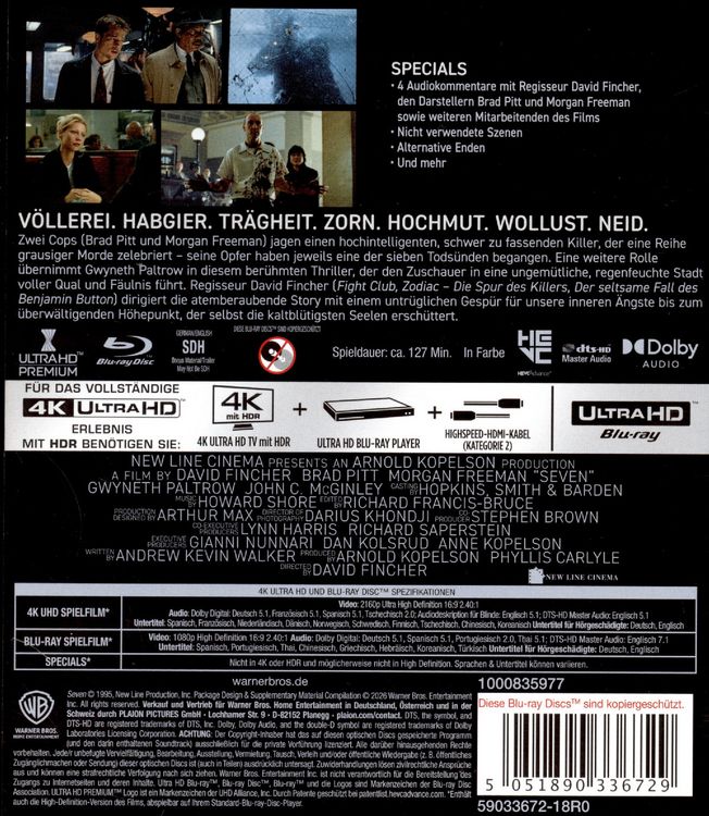 Produktbild: Sieben (4K Ultra HD) (+ Blu-ray)