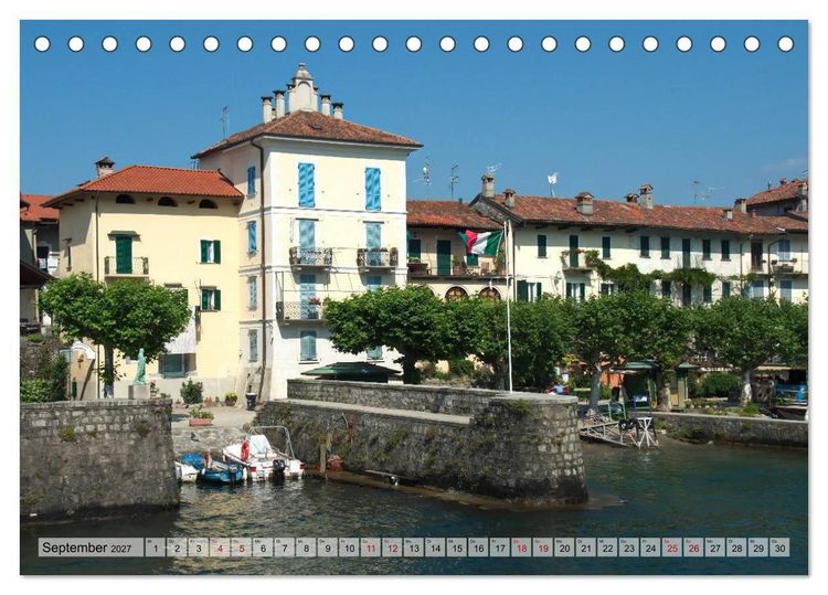 Produktbild: Isola dei Pescatori im Lago Maggiore (Tischkalender 2027 DIN A5 quer), CALVENDO Monatskalender