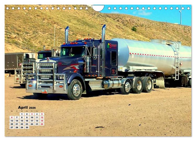 Produktbild: US-Trucks. Faszination Langhauber (Wandkalender 2026 DIN A4 quer), CALVENDO Monatskalender