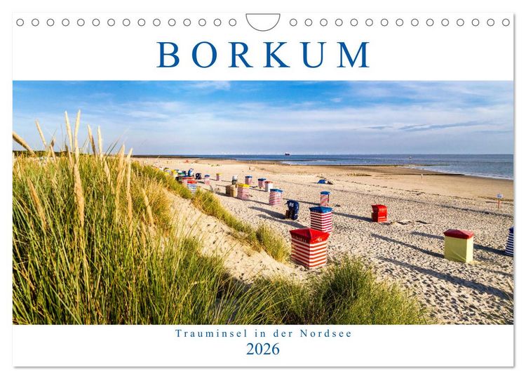 Produktbild: BORKUM Trauminsel in der Nordsee (Wandkalender 2026 DIN A4 quer), CALVENDO Monatskalender