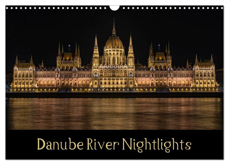 Produktbild: Danube River Nightlights (Wall Calendar 2026 DIN A3 landscape), CALVENDO 12 Month Wall Calendar