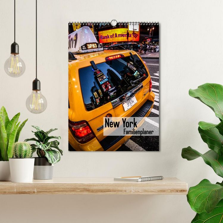 Produktbild: New York Familienplaner (Wandkalender 2026 DIN A3 hoch), CALVENDO Monatskalender