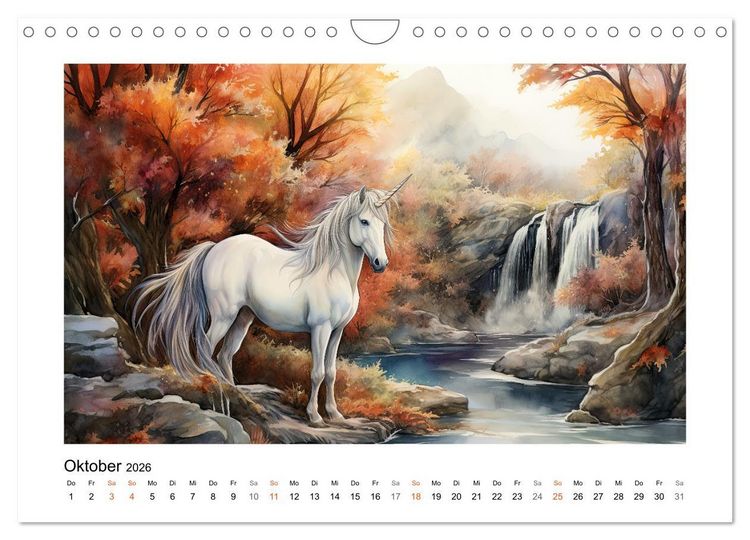 Produktbild: Geliebte Einh&ouml;rner (Wandkalender 2026 DIN A4 quer), CALVENDO Monatskalender