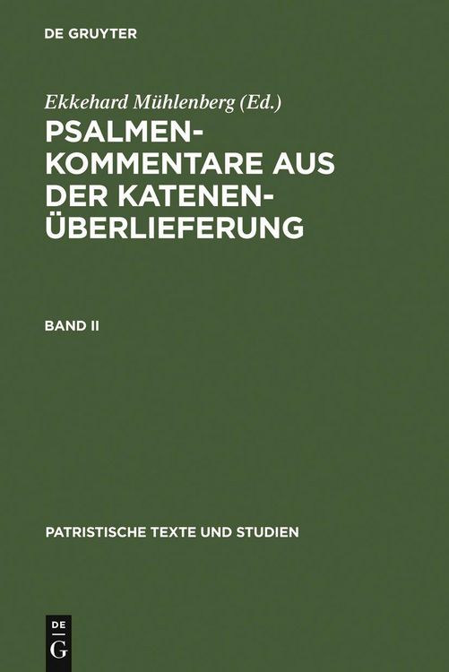 Produktbild: Psalmenkommentare aus der Katenen&uuml;berlieferung. Band II