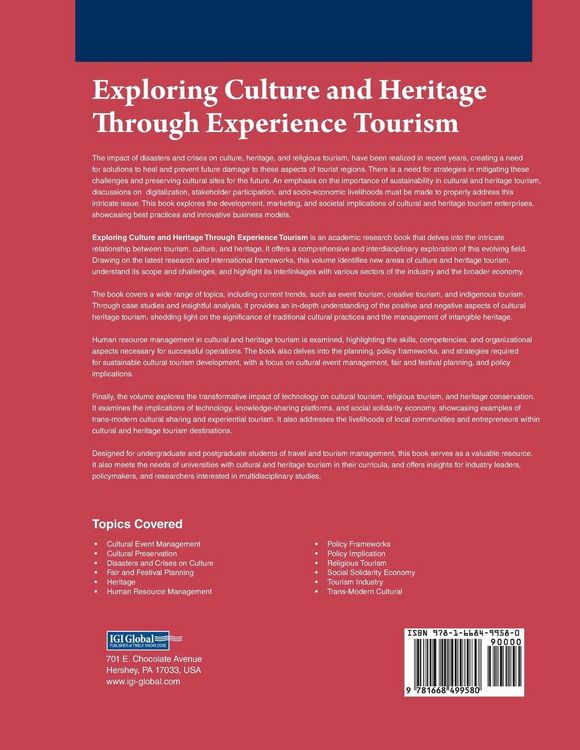 Produktbild: Exploring Culture and Heritage Through Experience Tourism
