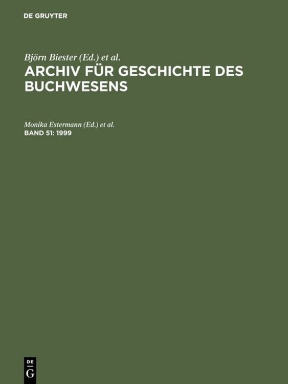Produktbild: Archiv f&uuml;r Geschichte des Buchwesens / 1999