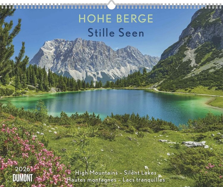 Produktbild: Hohe Berge – Stille Seen 2026 – Wandkalender 52 x 42,5 cm – Spiralbindung