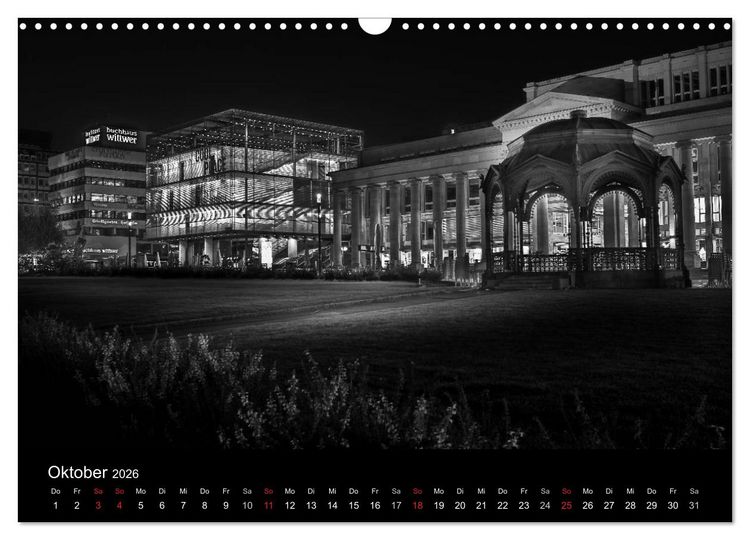 Produktbild: Stuttgart bei Nacht (Wandkalender 2026 DIN A3 quer), CALVENDO Monatskalender